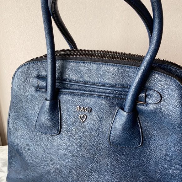 Navy BACI handled purse - Picture 2 of 4